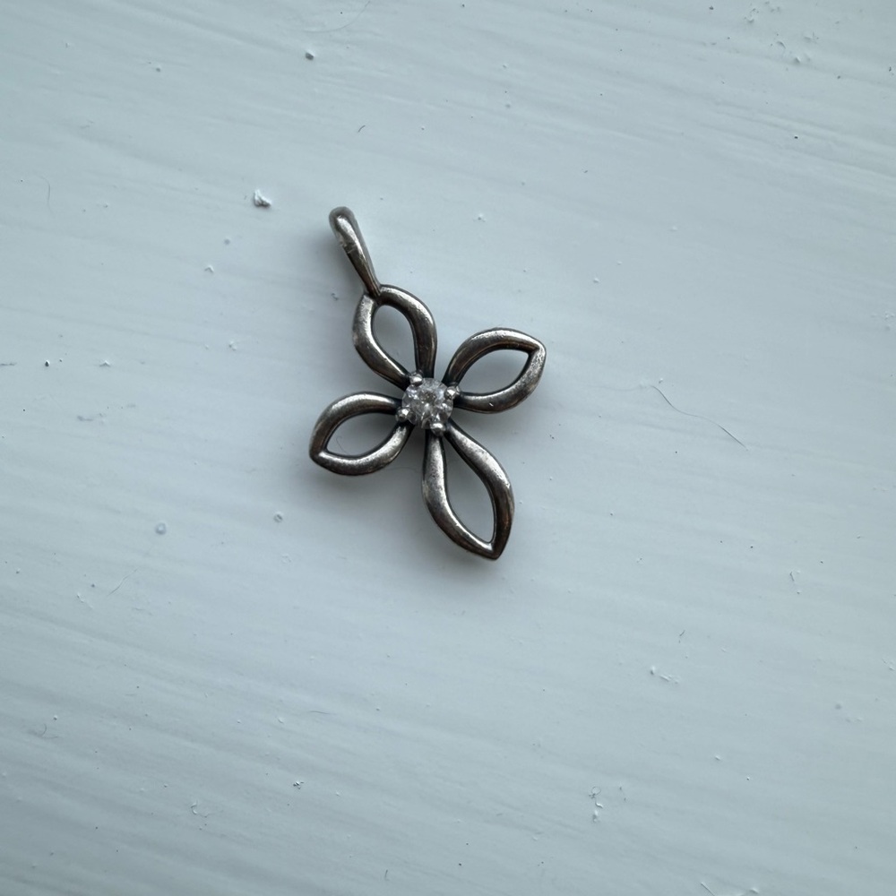 James Avery Silver Flower Pendant